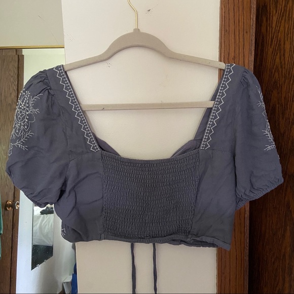 American Eagle Embroidered Crop Top - Picture 5 of 5